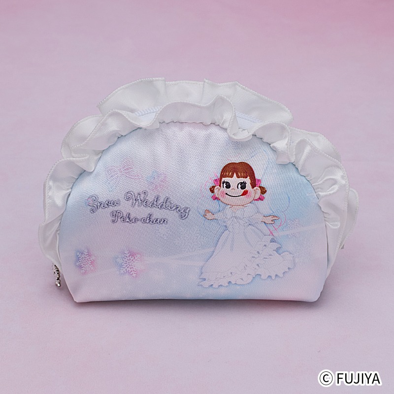 純白のウェディングペコちゃん フリルポーチの通販｜不二家