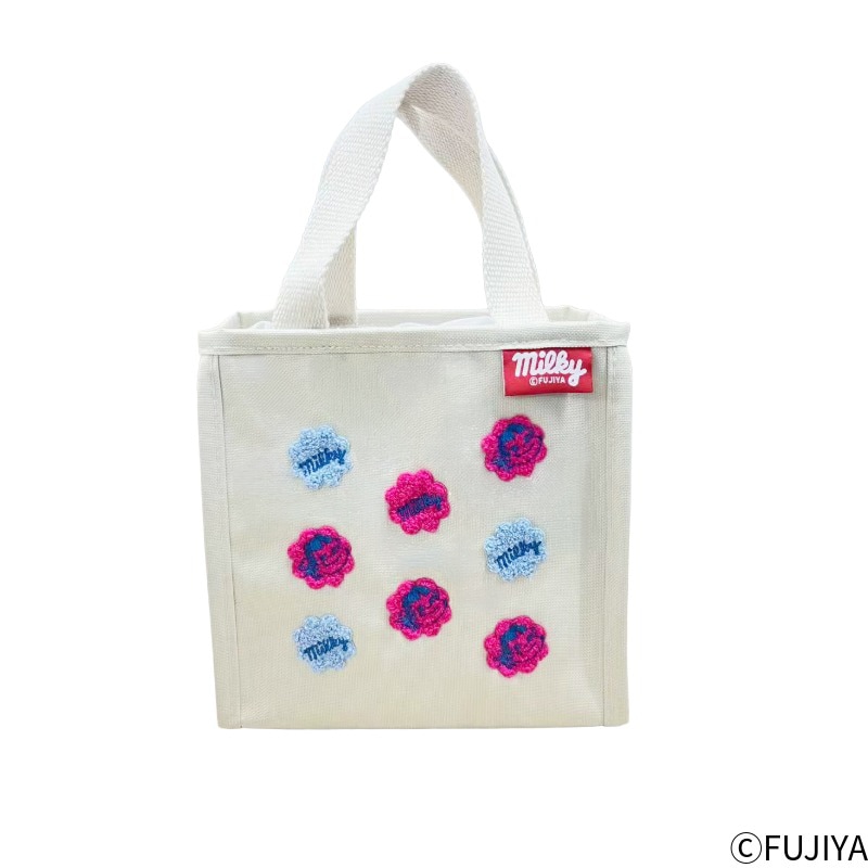 不二家ミルキー さがら刺繍ランチバッグ 保冷保温機能付き（赤）の通販