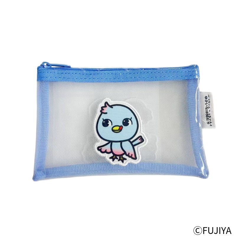 ☆ペコ☆ポーチおまとめ5点 ペコちゃんポコちゃんとゆかいな仲間たちメッシュポーチ（ことりちゃん