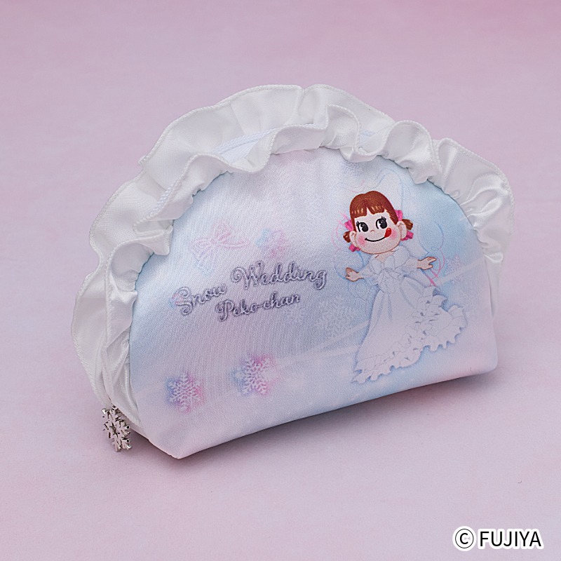 純白のウェディングペコちゃん フリルポーチの通販｜不二家