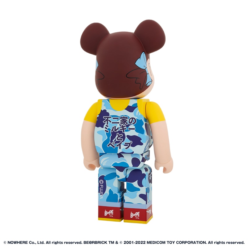 BE@RBRICK - BE@RBRICK  BAPE(R) × ペコちゃん 1000% ブルー BE@RBRICK - BE＠RBRICK BAPE® × ペコちゃん 1000% ブルー BE