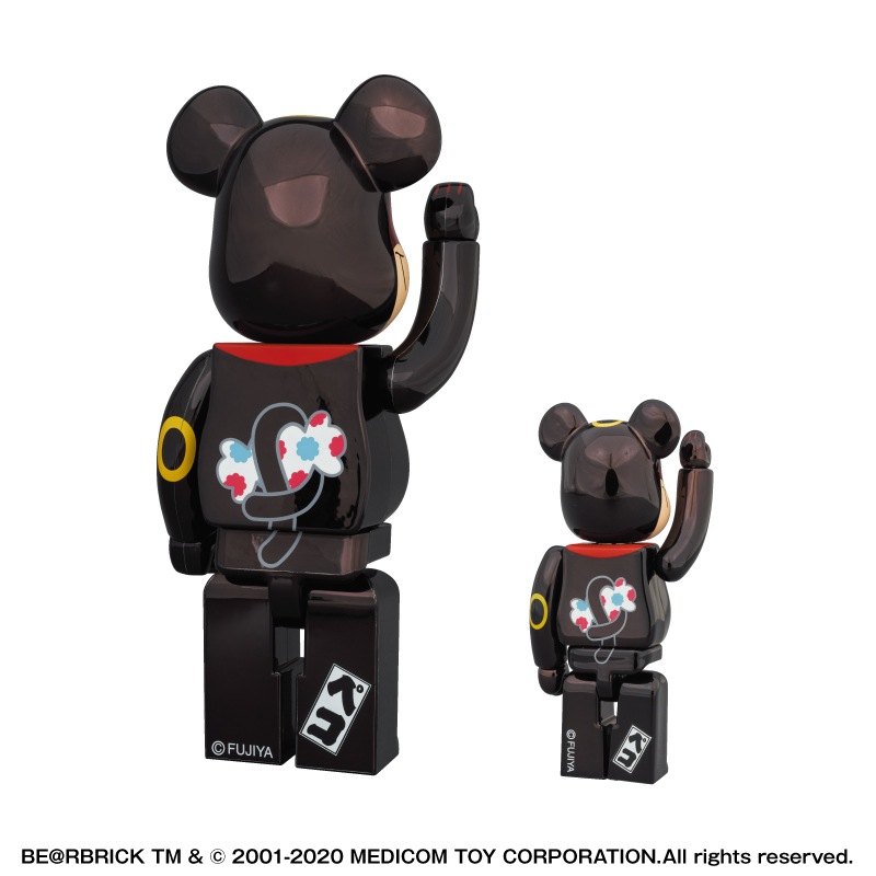 【抽選販売終了】BE@RBRICK 招き猫 ペコちゃん 黒メッキ 100％ ＆ 400％の通販｜不二家「ファミリータウン」