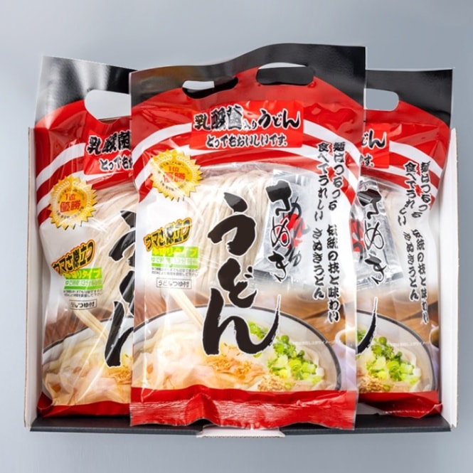 【釜揚げ】 讃岐純生うどん　6人前1800g （1箱 麺300g×6 濃縮つゆ30ml×6袋） 【季節限定商品】