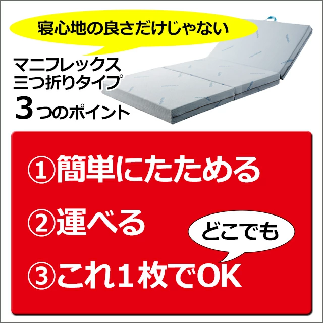 マニフレックス 三つ折りタイプマットレス DDウィング
