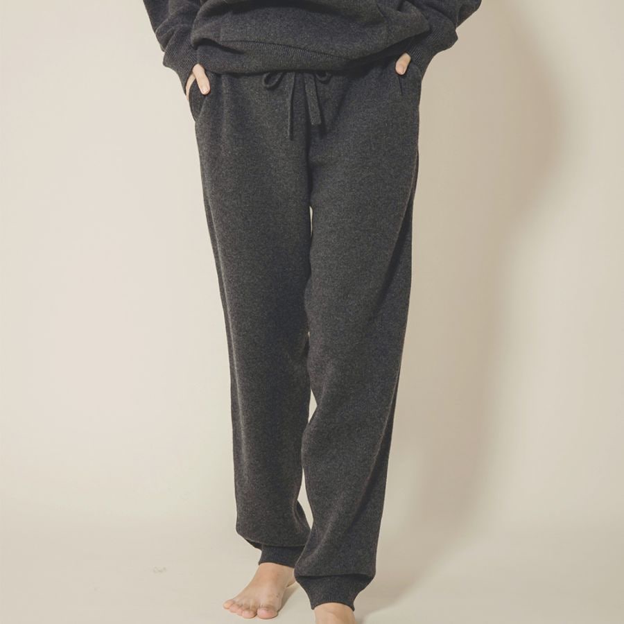 カシミヤ100％ スウェットパンツ