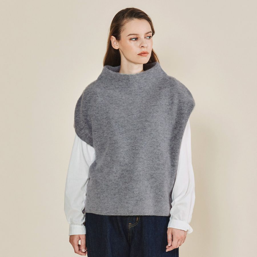 カシミヤ100％　フレンチスリーブ