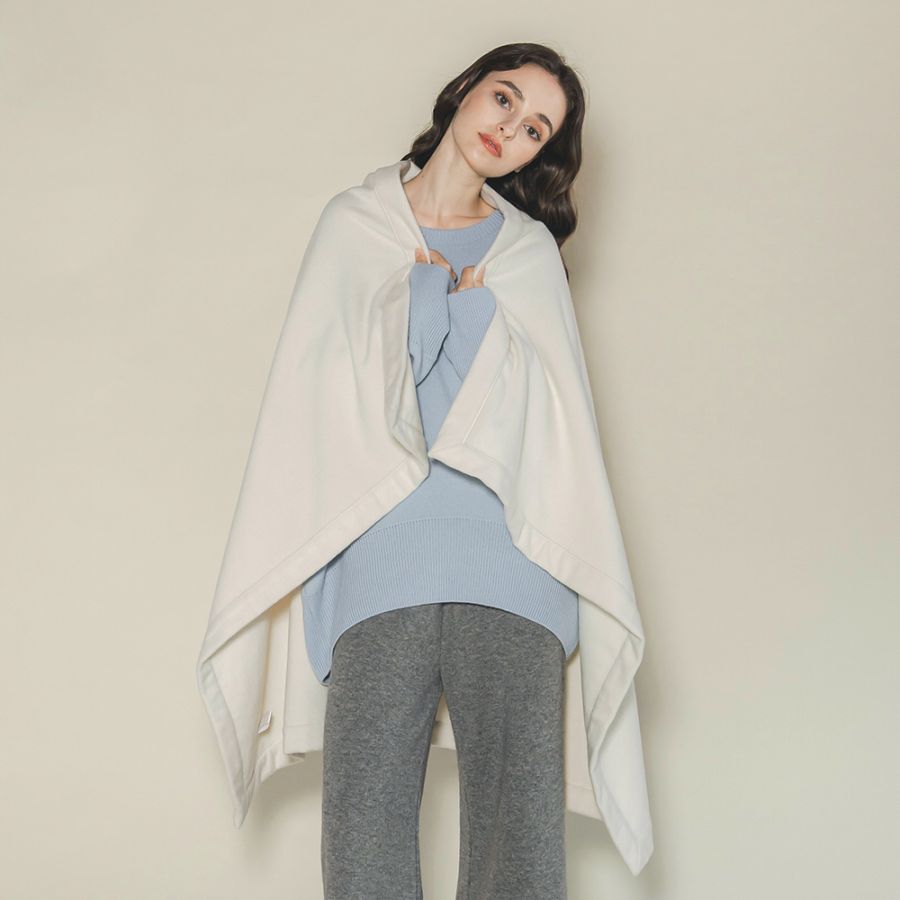 【限定商品】ベビーキャッシュ１００％　ハーフブランケット 191/エクリュ