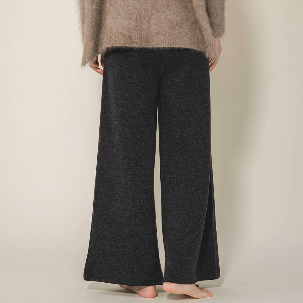 カシミヤ１００％　Ｗフェイスワイドパンツ