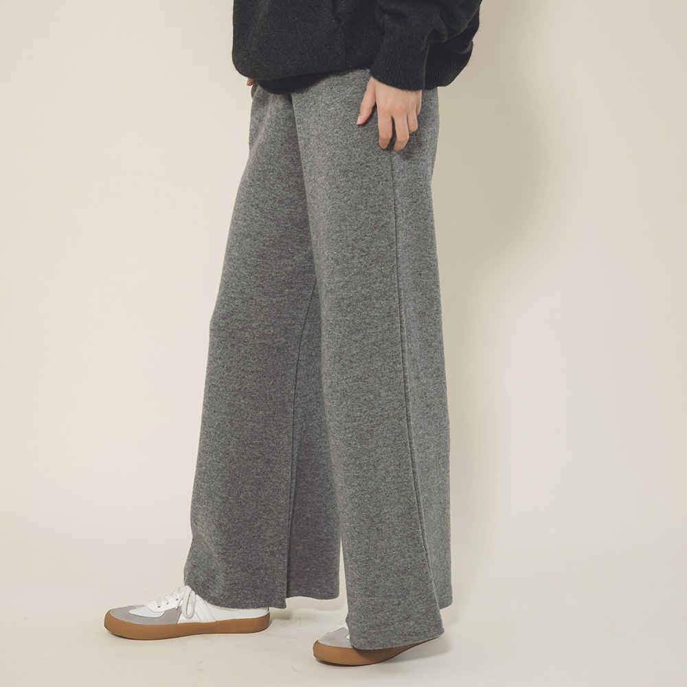カシミヤ１００％　Ｗフェイスワイドパンツ
