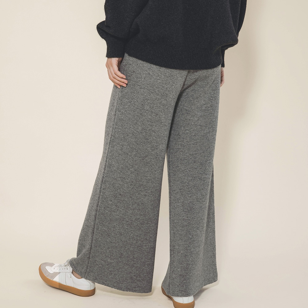 カシミヤ１００％　Ｗフェイスワイドパンツ