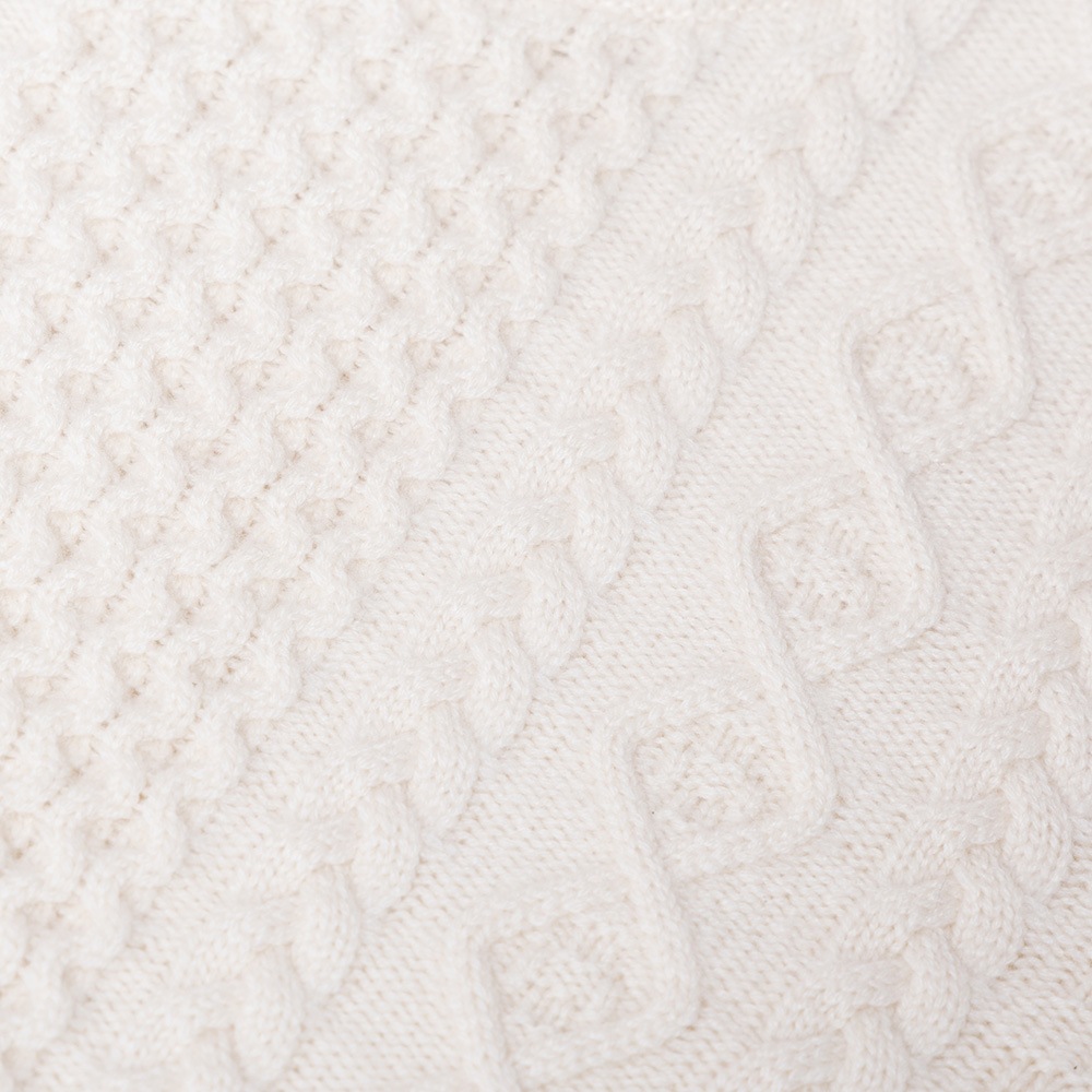 カシミヤ１００％　クラシックアランクルーネック