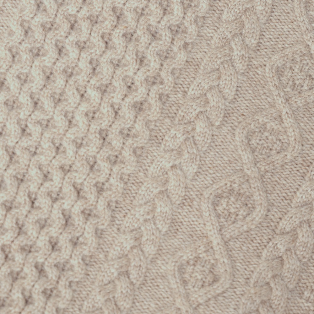 カシミヤ１００％　クラシックアランクルーネック