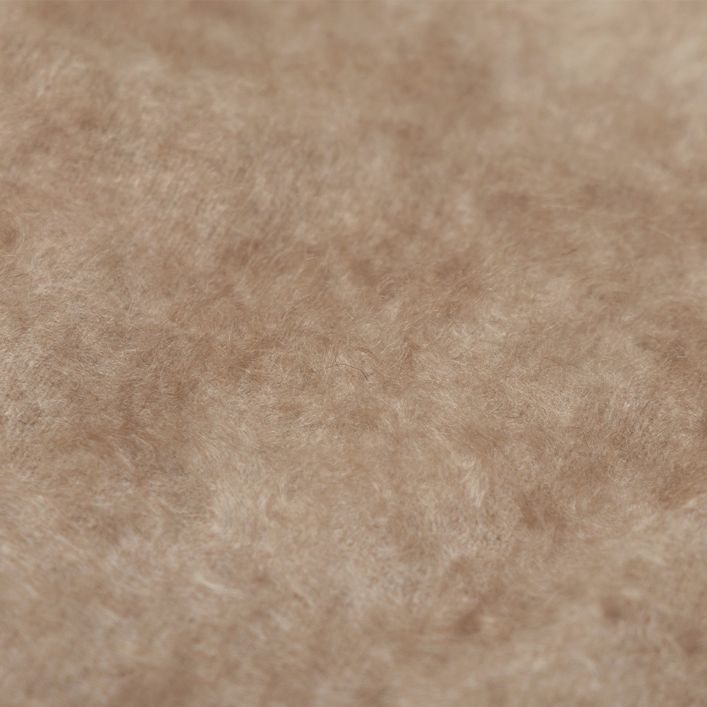 カシミヤ１００％　ファー加工カーディガン