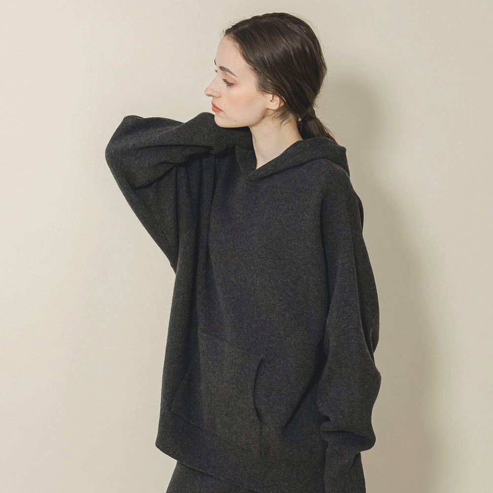 カシミヤ100％ Ｗフェイスフーディ