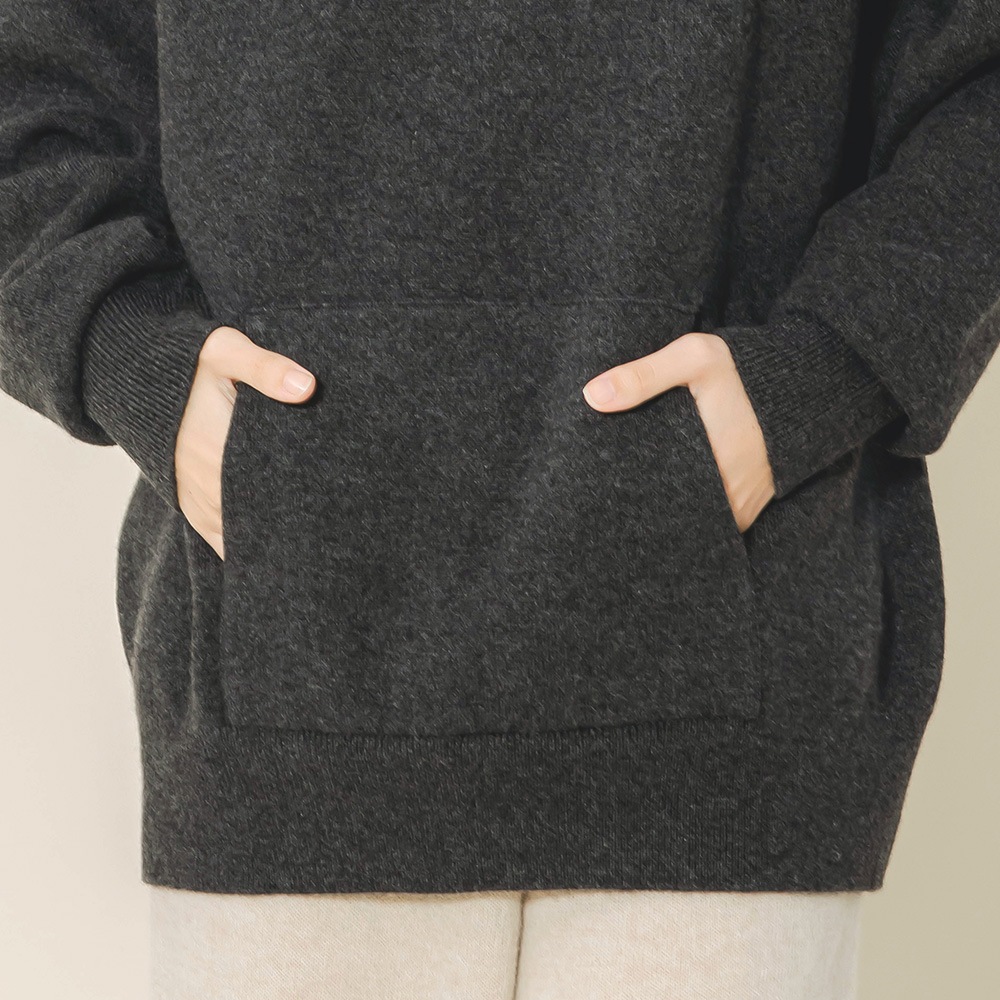 カシミヤ100％ Ｗフェイスフーディ