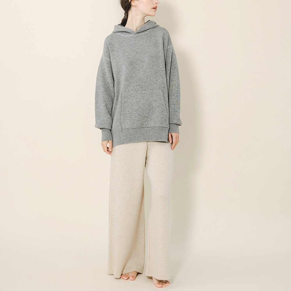 カシミヤ100％ Ｗフェイスフーディ