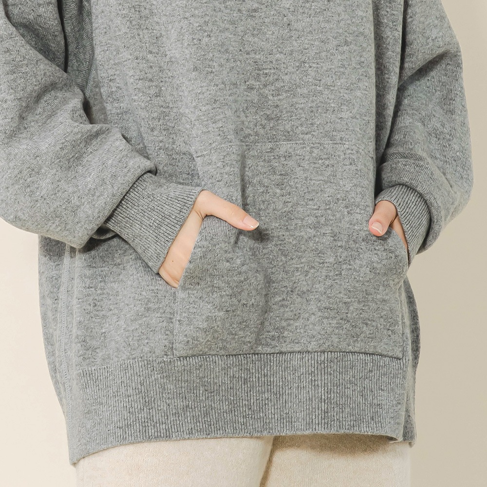 カシミヤ100％ Ｗフェイスフーディ