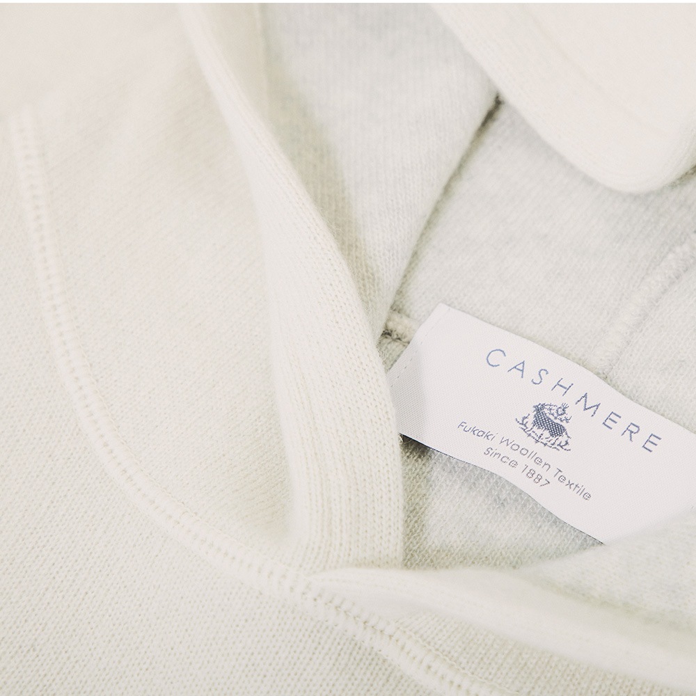 カシミヤ100％ Ｗフェイスフーディ
