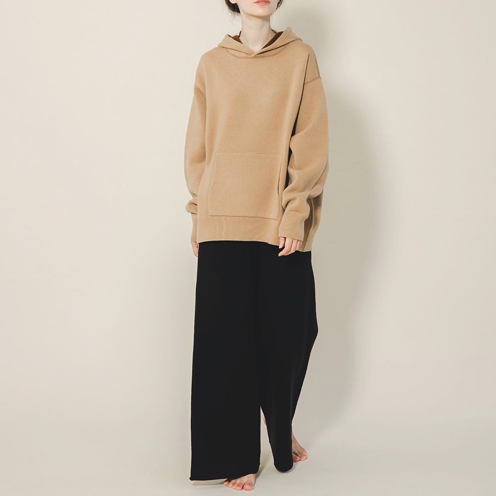 カシミヤ100％ Ｗフェイスフーディ