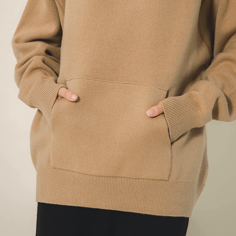 カシミヤ100％ Ｗフェイスフーディ