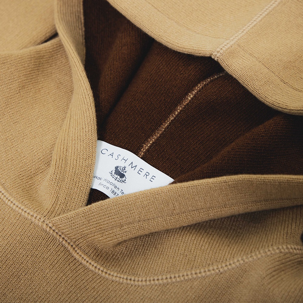 カシミヤ100％ Ｗフェイスフーディ