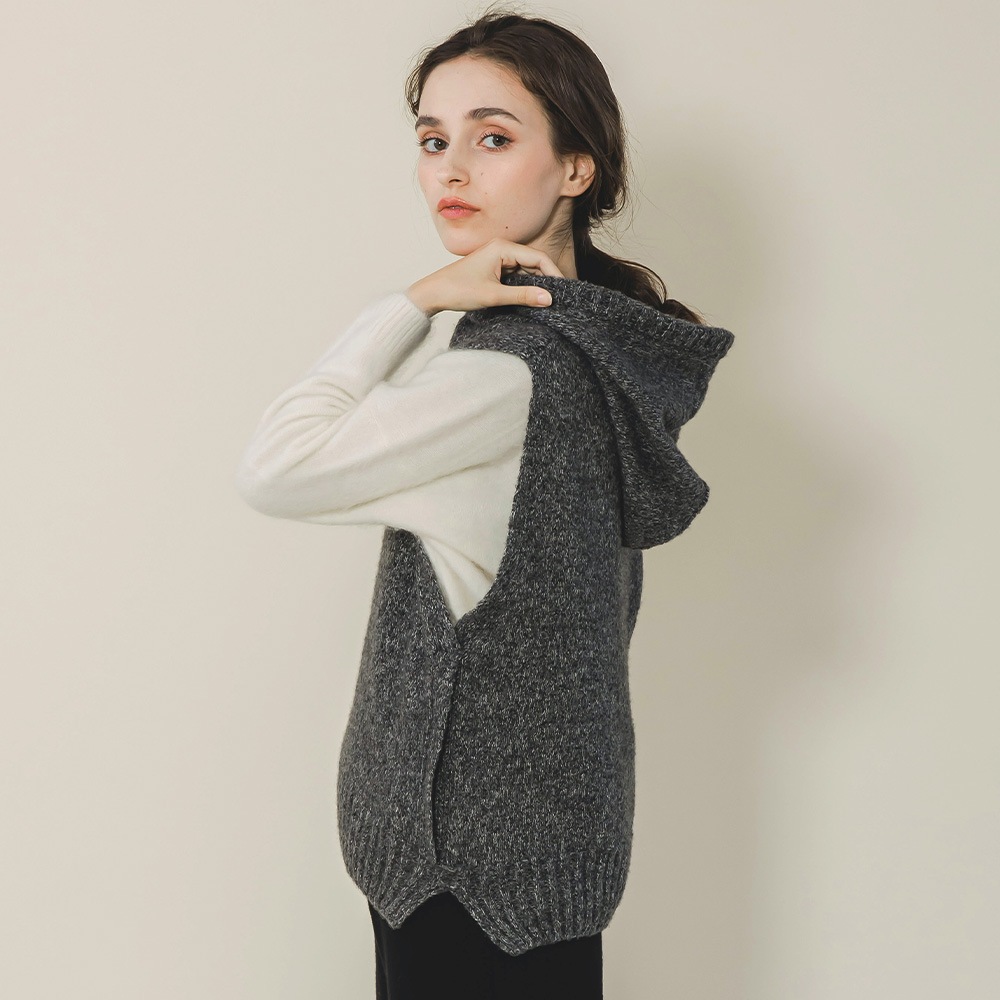 【限定商品】カシミヤ１００％　スヌードフーディベスト