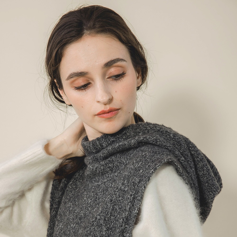 【限定商品】カシミヤ１００％　スヌードフーディベスト