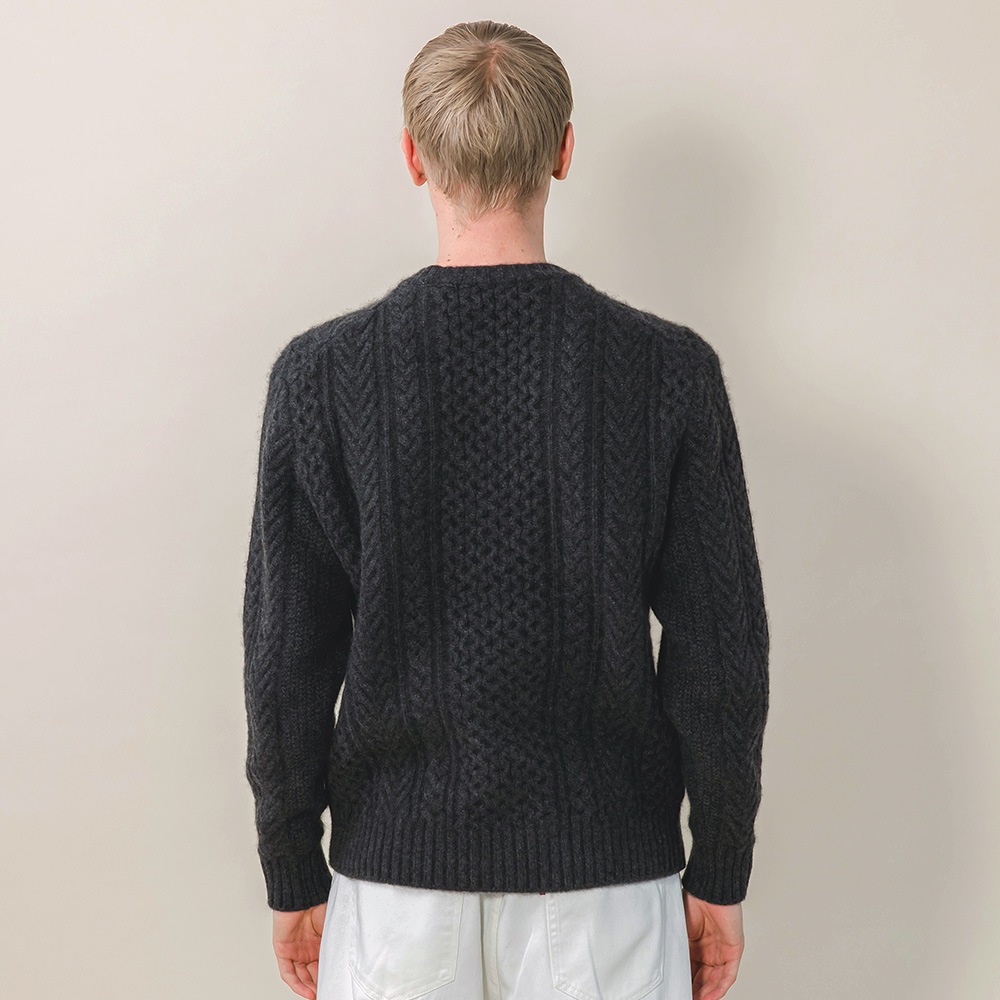 カシミヤ１００％　クラシックアランクルーネック