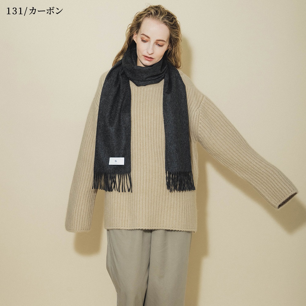 カシミヤ100％ ウェーブマフラー