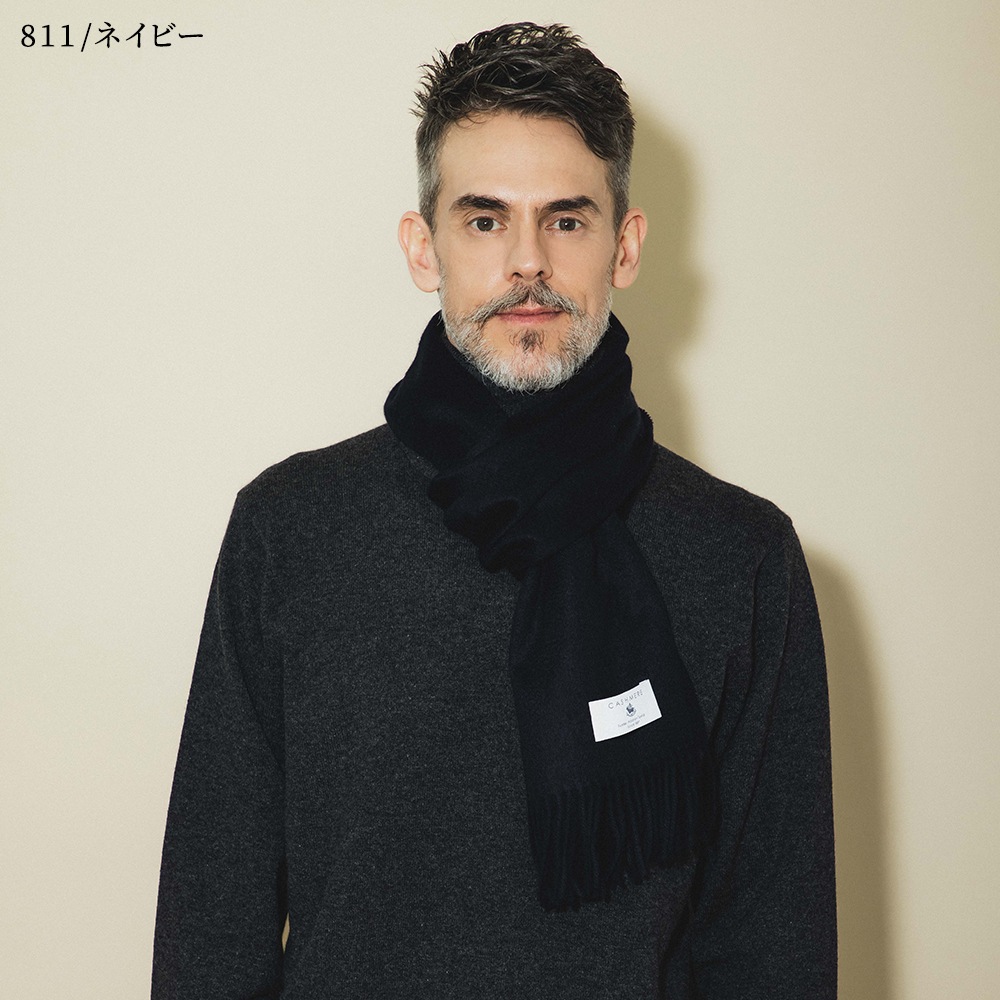 カシミヤ100％ ウェーブマフラー