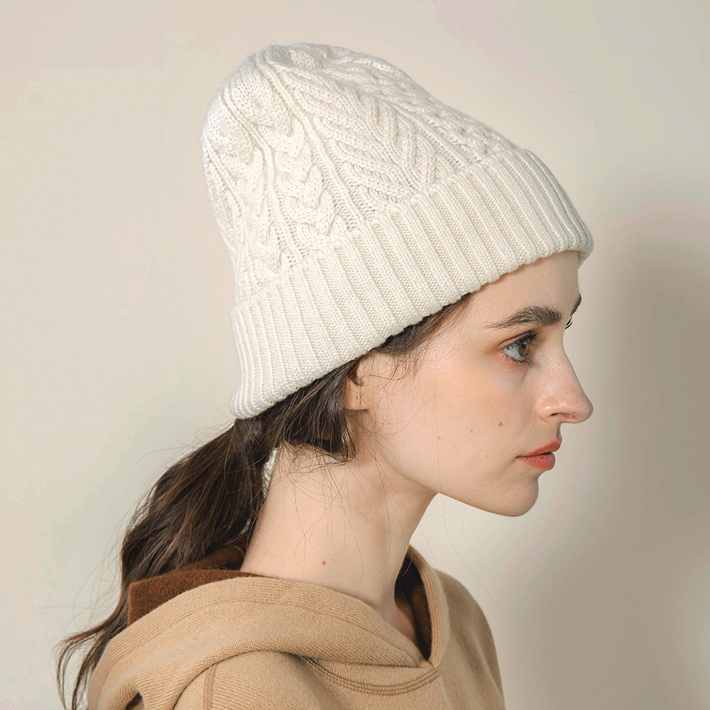 カシミヤ１００％　クラシックアランビーニー