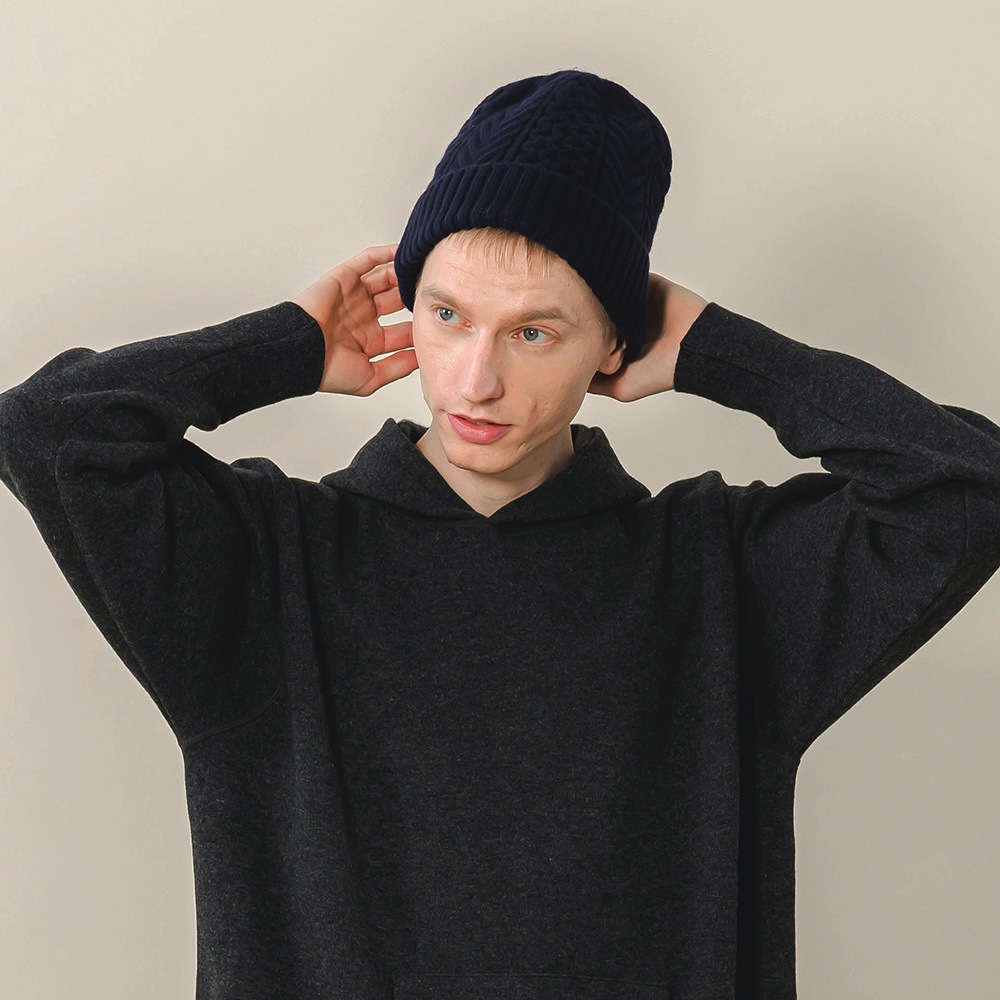 カシミヤ１００％　クラシックアランビーニー