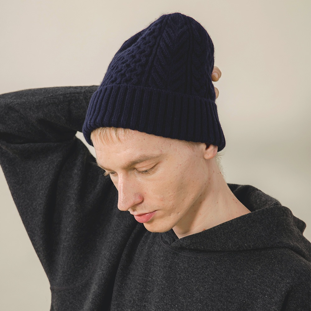 カシミヤ１００％　クラシックアランビーニー