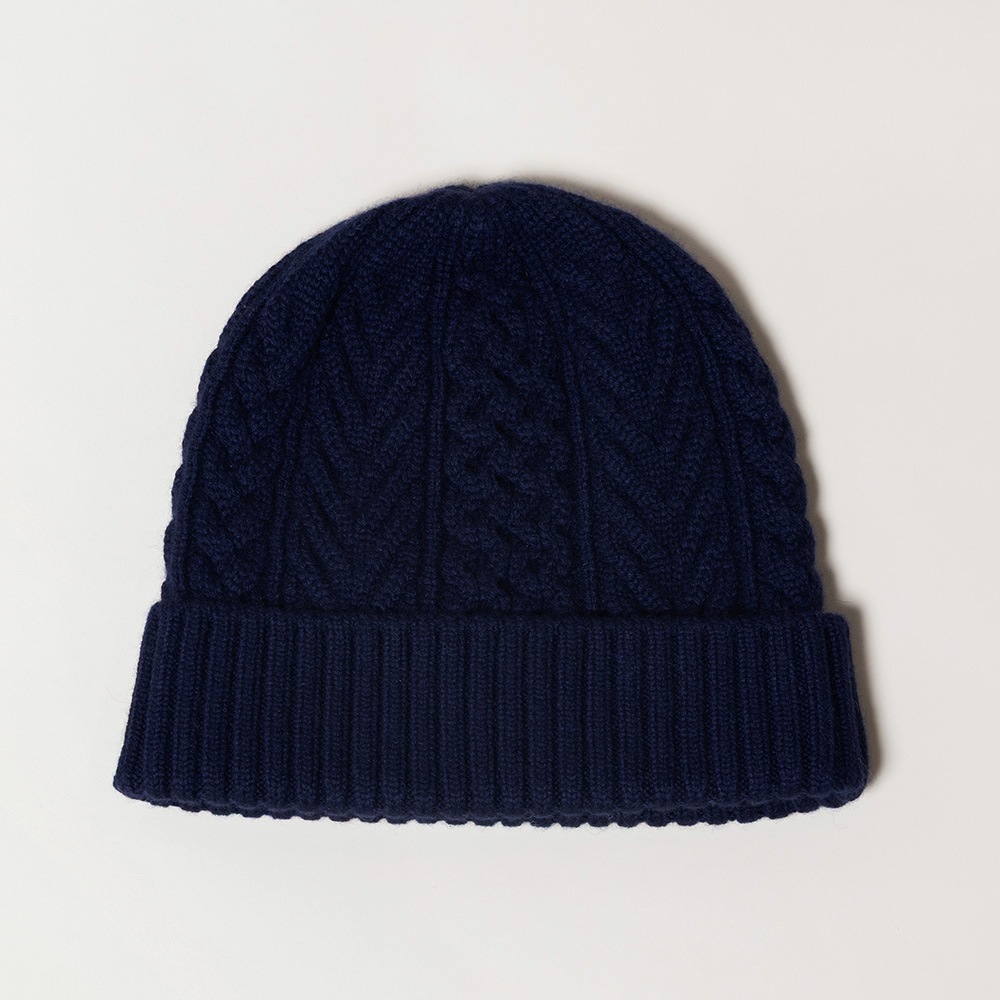 カシミヤ１００％　クラシックアランビーニー