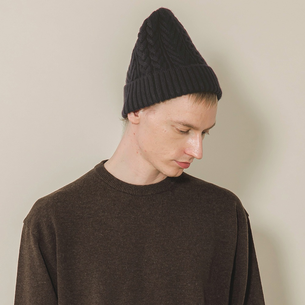 カシミヤ１００％　クラシックアランビーニー