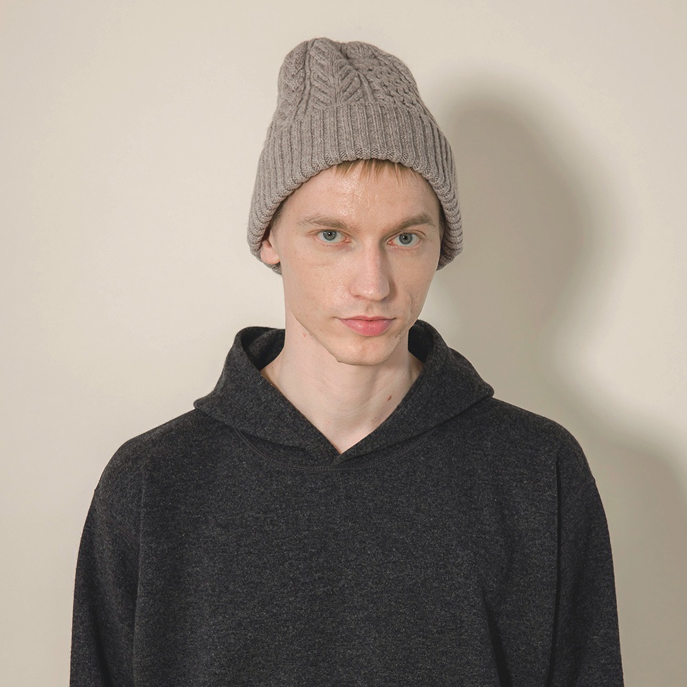 カシミヤ１００％　クラシックアランビーニー