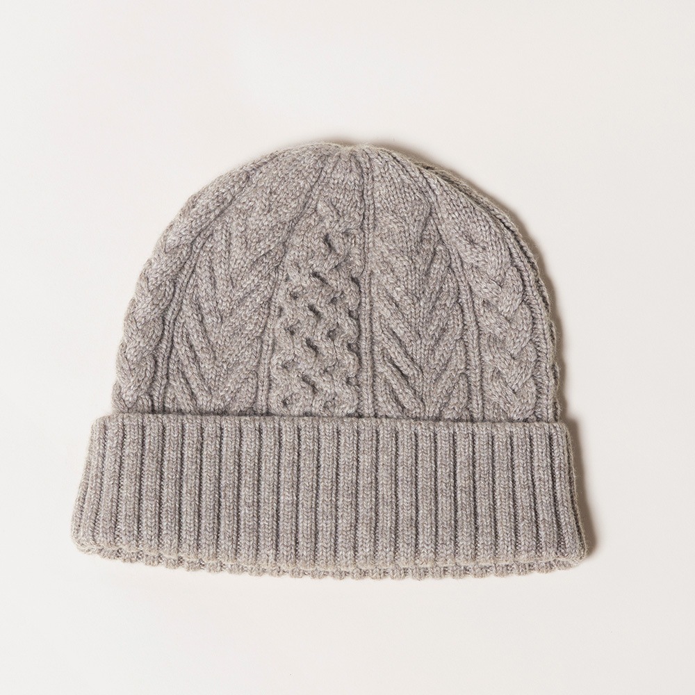 カシミヤ１００％　クラシックアランビーニー