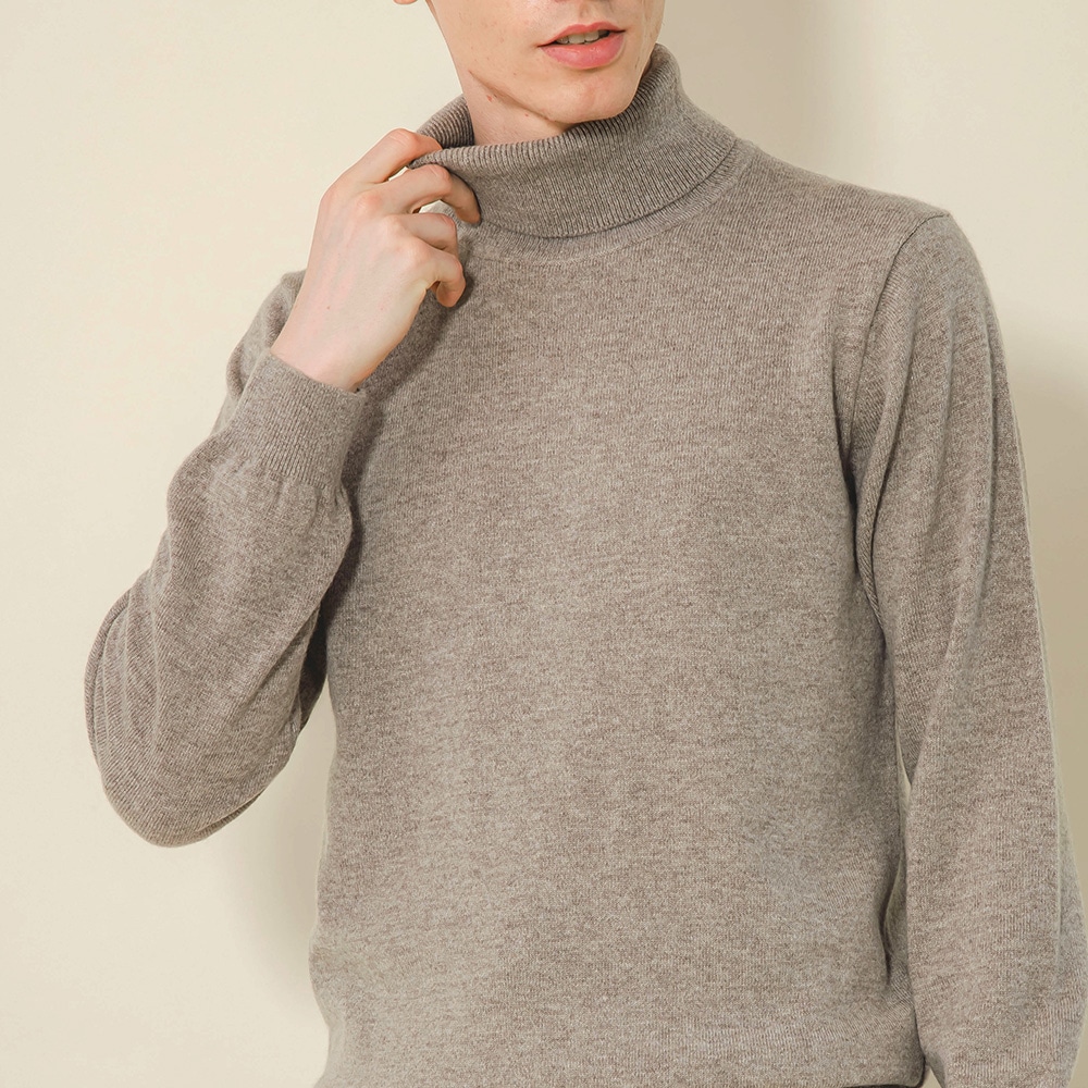 エルメス セーター タートルネック カシミヤ100％　カーキ #S エルメス セーター タートルネック カシミヤ100％カーキ #S