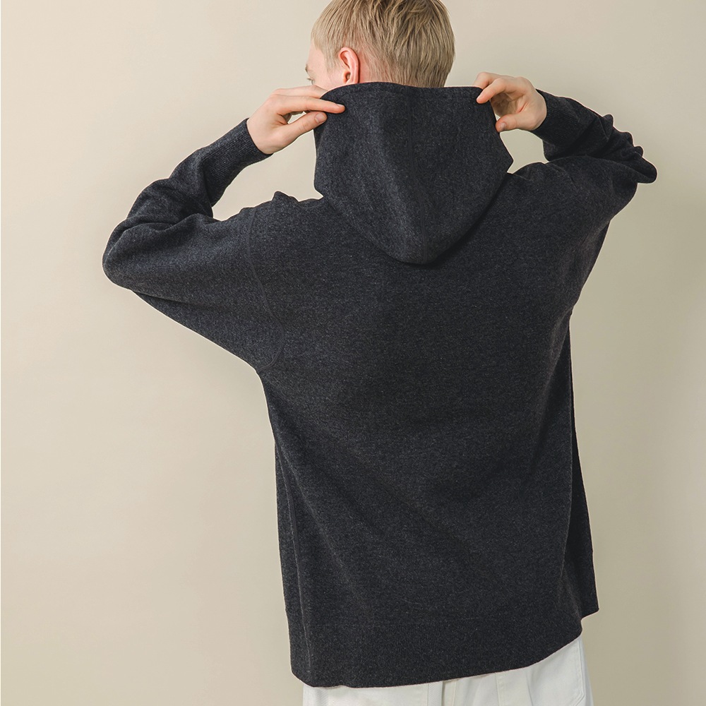 カシミヤ100％ Ｗフェイスフーディ