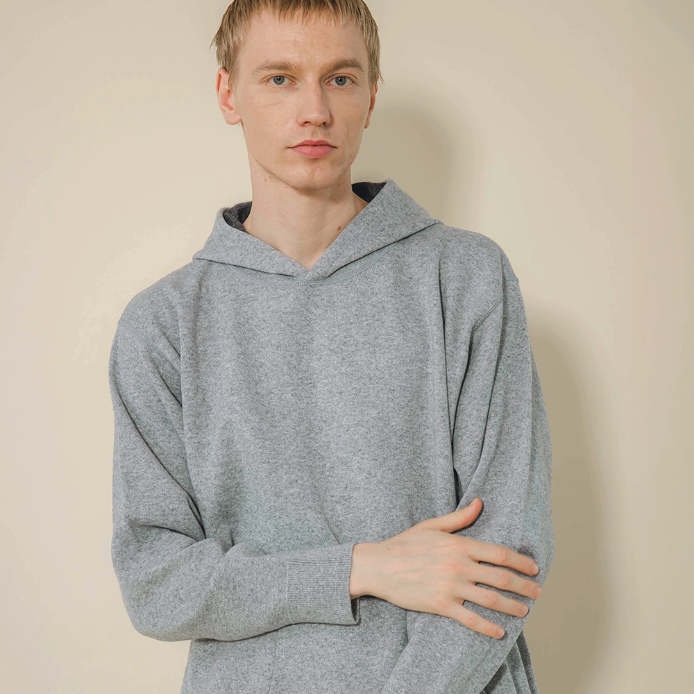 カシミヤ100％ Ｗフェイスフーディ