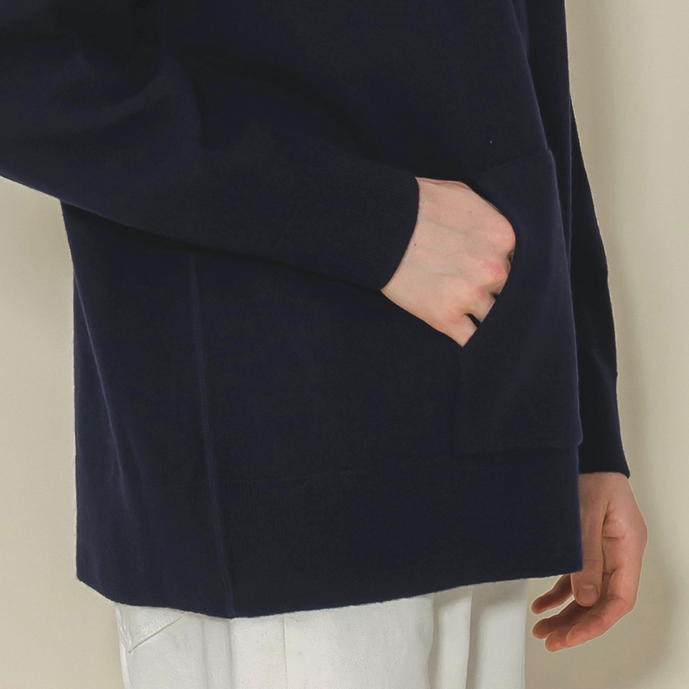 カシミヤ100％ Ｗフェイスフーディ