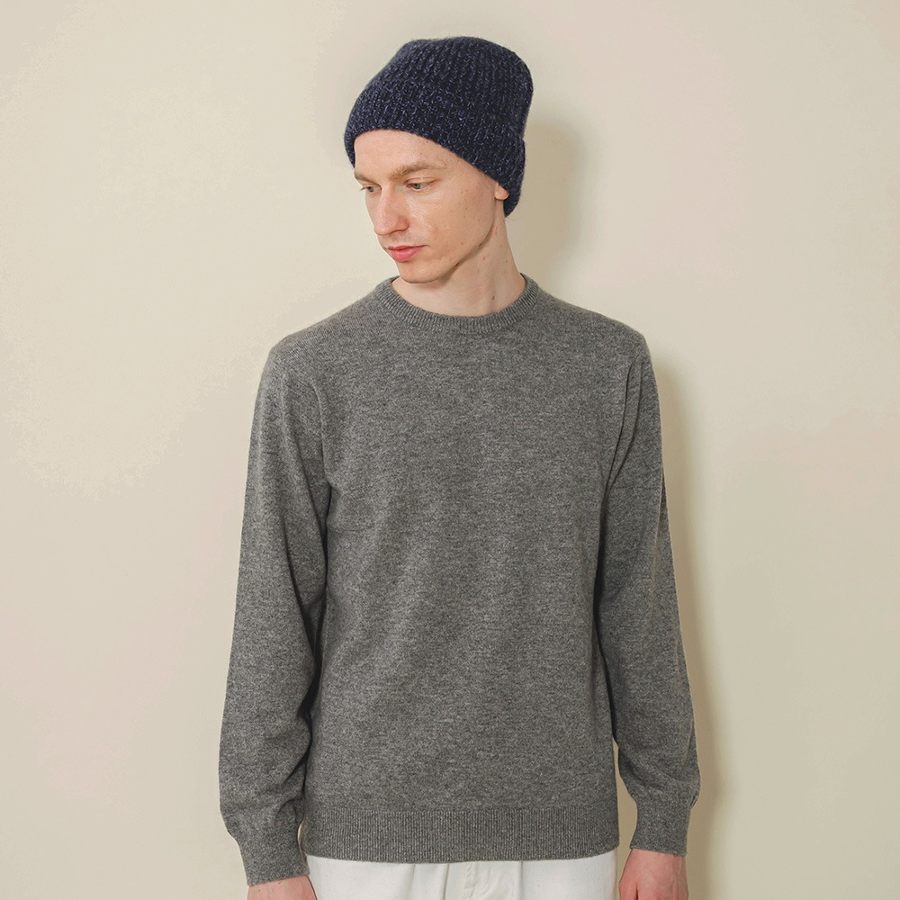 【限定商品】カシミヤ１００％　畦ビーニー 825/ブルー