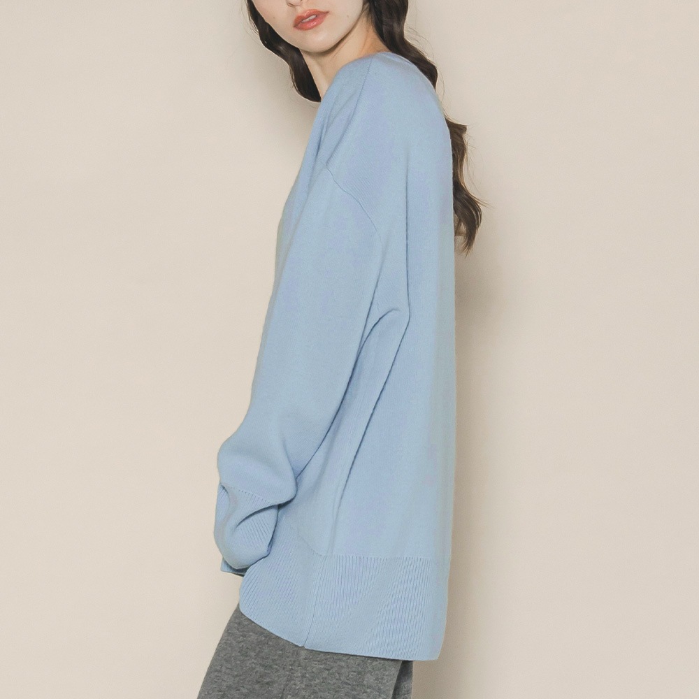 カシミヤ100％ Ｗフェイスクルーネック