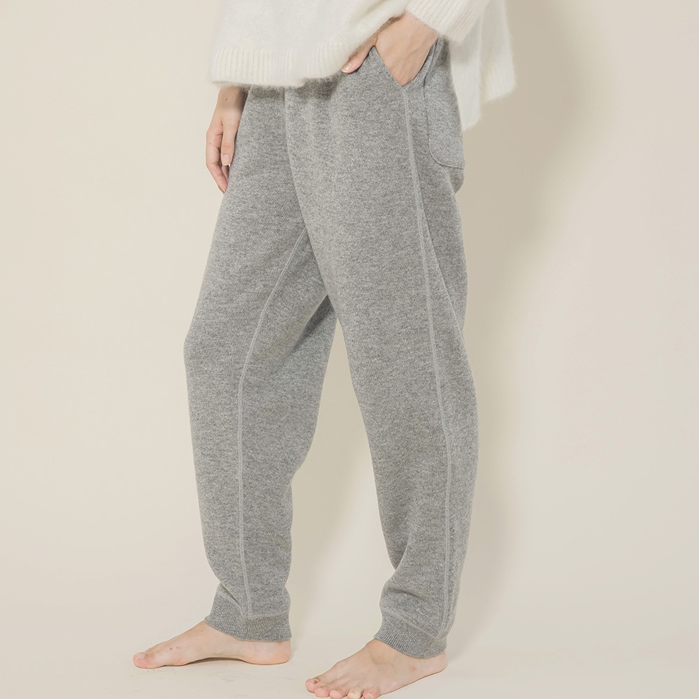 カシミヤ100％ スウェットパンツ