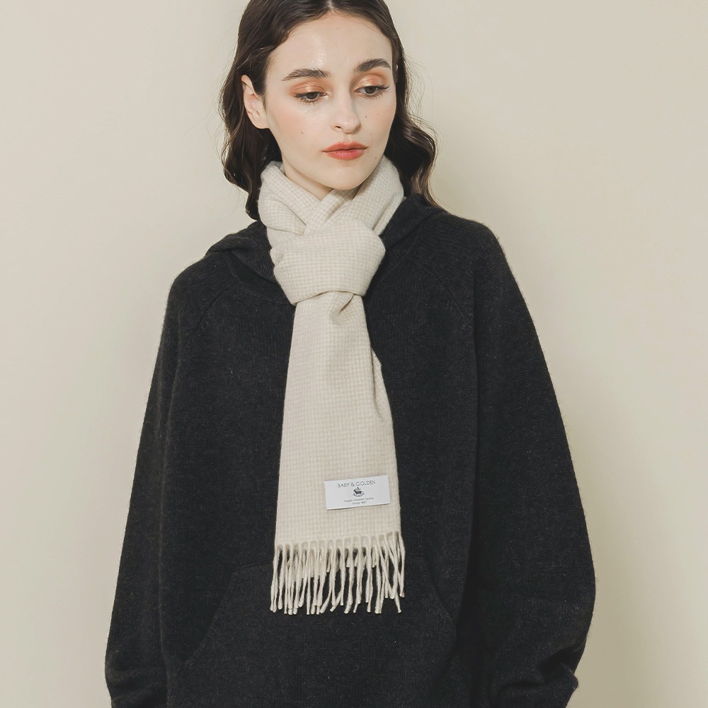 ベビー＆ゴールデン 千鳥・グレンチェックマフラー