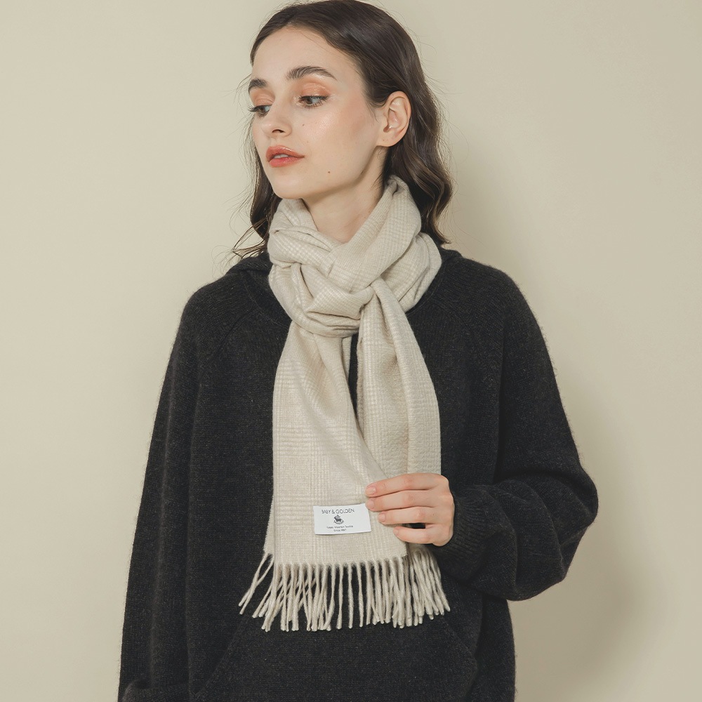 ベビー＆ゴールデン 千鳥・グレンチェックマフラー