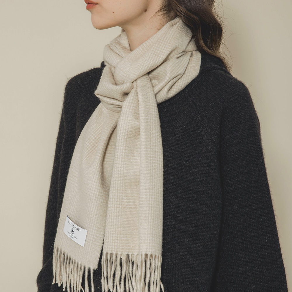 ベビー＆ゴールデン 千鳥・グレンチェックマフラー