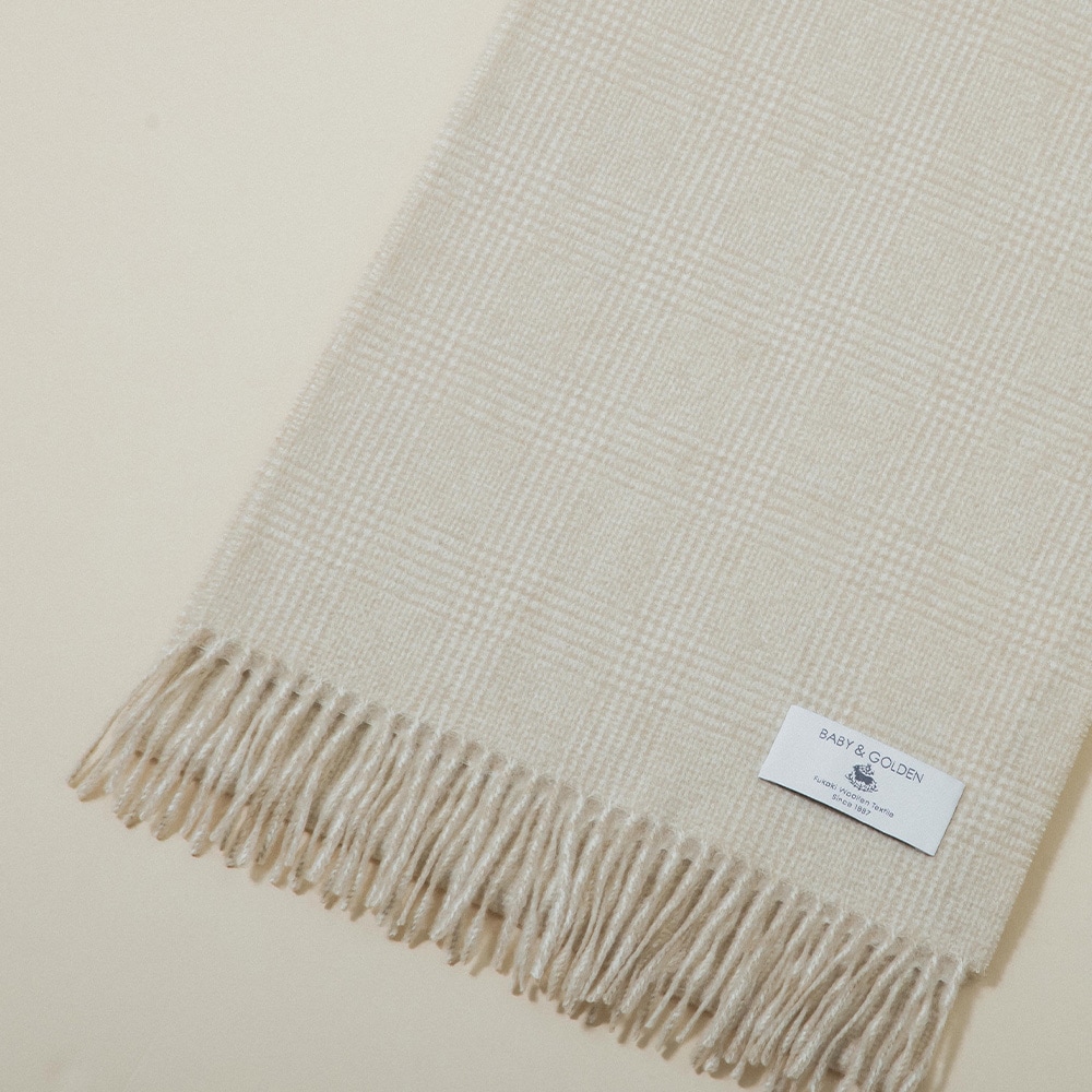 ベビー＆ゴールデン 千鳥・グレンチェックマフラー