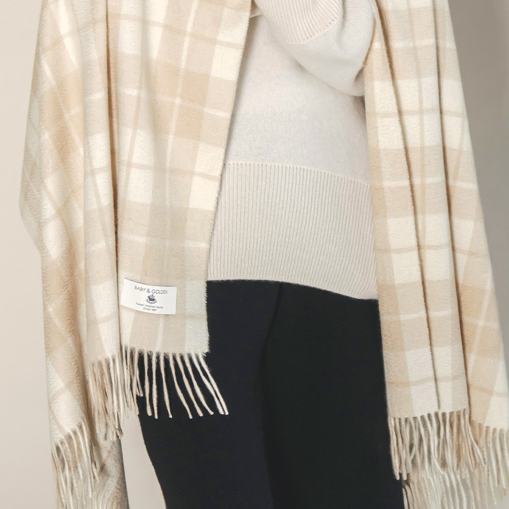 ベビー＆ゴールデン タータンストール 300/タータンチェック