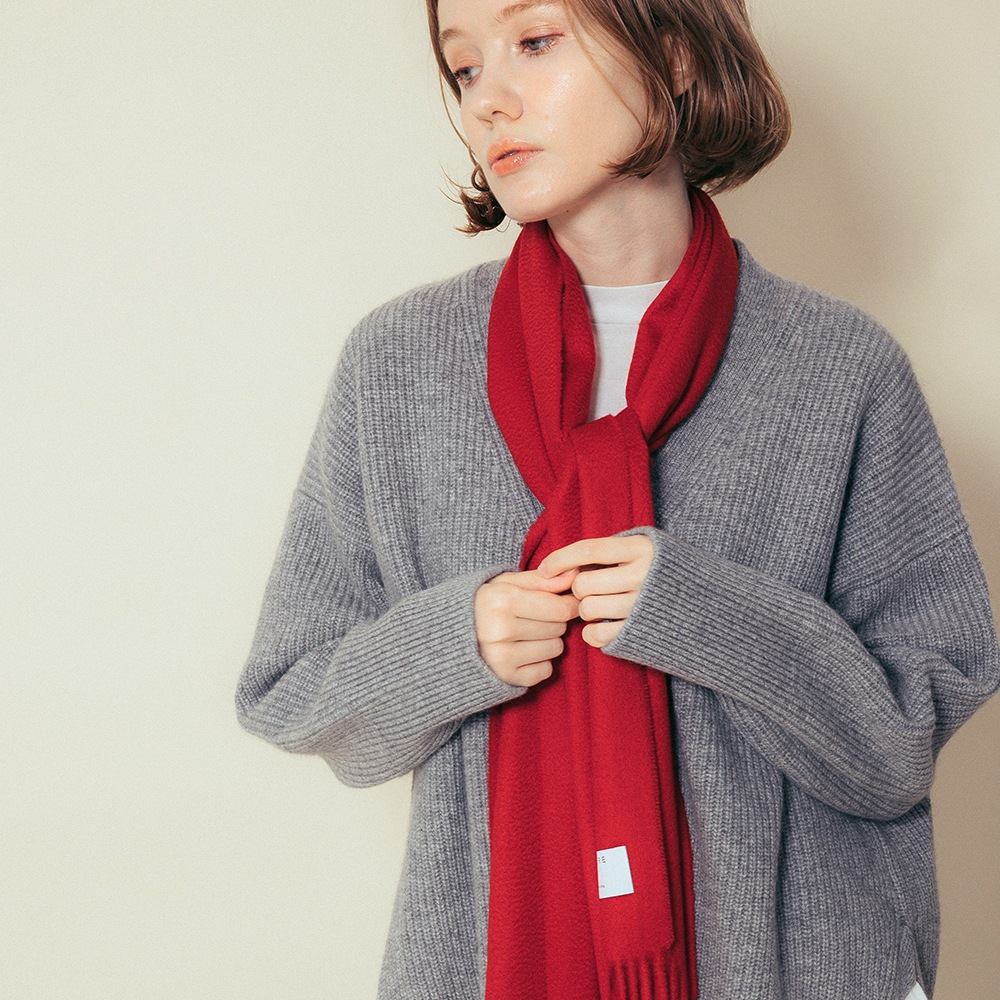 カシミヤ100％ ウェーブミニマフラー